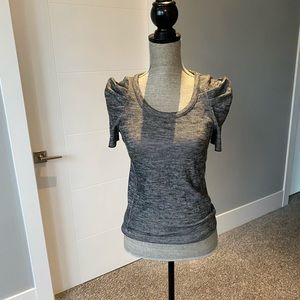 BOGO Aritzia Wilfred Marled Grey Top